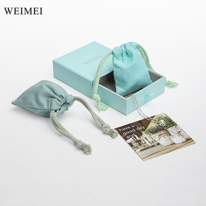 Custom Rectangle Cardboard Drawer Jewelry <b>Box</b> with Cotton Pouch Paper Gift Packaging - Product Image 6