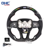 Volant intelligent à affichage LED en fibre de carbone véritable, style classique, pour Dodge Challenger Charger Durango SRT 2015-2026 – Expédition depuis l'entrepôt américain