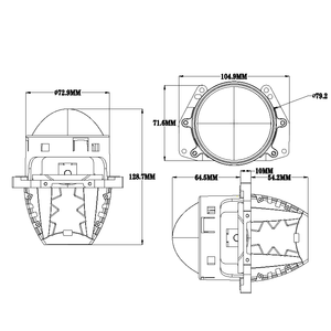 Neue <span class=keywords><strong>H4</strong></span> H7 G11 160W LED-Projektorscheinwerfer 3-Zoll-Doppellampe Hohe Durchdringungskraft IP68 Wasserdicht 16500LM 6000K Autolampe - Product Image 6