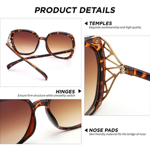 Nouvelles Lunettes <span class=keywords><strong>de</strong></span> <span class=keywords><strong>Soleil</strong></span> <span class=keywords><strong>de</strong></span> Luxe Élégantes et Tendance pour <span class=keywords><strong>Femme</strong></span> 2026 avec Verres Dégradés Or et Strass Creux - Product Image 3