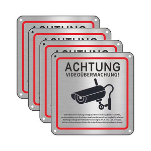 Tùy Chỉnh 24-Giờ Cross-Biên Giới An Toàn PVC Cháy Dấu Hiệu Khắc Động Vật Nhôm An Toàn Kim Loại Thủ Công 24-Giờ Giám Sát Cảnh Báo Dấu Hiệu - Product Image 4