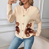 Vêtements en gros Nouveautés 2026 Cardigan Femme avec Boutons et Broderie Style Marque Design pour Robes Décontractées