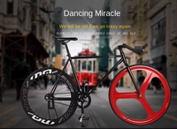 Vélo de course pliable à pignon fixe en acier au carbone pour adultes, modèle roue libre, pour hommes, femmes, étudiants, vélo de route à trois roues