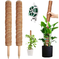 Soporte para Plantas Personalizable y Resistente, Poste de Cultivo de Fibra de Coco y Musgo para Plantas de Interior, Exterior, Jardín y Granja