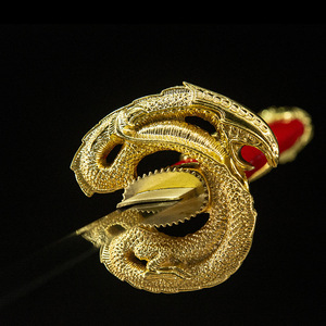 Sabres Longquan de 110 cm, forgés à la main, en une seule pièce, sabres ornementaux Serpent Doré, sabres samouraï fins, ornements, katanas en acier à haute teneur en carbone - Product Image 4