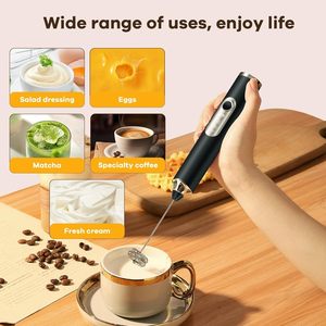 Mousseur à lait automatique USB en acier inoxydable, mélangeur à café, fouet électrique pour matcha, batteur à œufs M005 - Product Image 5