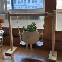 Pot de fleurs suspendu en résine, nouveau design créatif, décoration de salon, visage souriant, pour jardin extérieur
