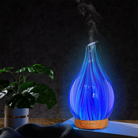 Diffuseur d'Arômes en Verre, Diffuseur d'Huiles Essentielles Aromatiques, Diffuseur de Parfum d'Ambiance, Humidificateur à Brume Froide pour Décoration d'Intérieur