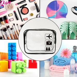 Pochettes de maquillage imperméables pour soins de la peau à bas prix rose sac cosmétique en PVC Transparent organisateur de voyage sac de maquillage transparent - Product Image 6