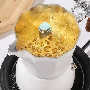 Draagbare Moka Potten Koffiezetapparaat Italiaanse Aluminium Mokka Pot Espresso <span class=keywords><strong>Maker</strong></span> Voor Thuis En Buiten Dubbele Kleppen Italiaanse Type Moka Pot - Product Image 5