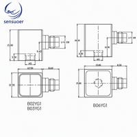Accéléromètre triaxial IEPE série B SSR, isolé sur le terrain, IP68, en titane, montage M5, 1/4-28, bande passante 8000 Hz pour tests de précision