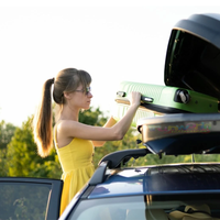 320L 600L Ultra Mince Étanche Abs Plastique Top Coffre De Toit De Voiture Suv Universel Bagages Coffre De Toit Voiture Stockage Toit Cargo Box