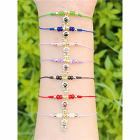 Bracelet avec breloques CZ, nouveau design CH-CKT0781, bracelet tendance avec pendentif croix CZ, bracelet ajustable, vente en gros de bijoux.