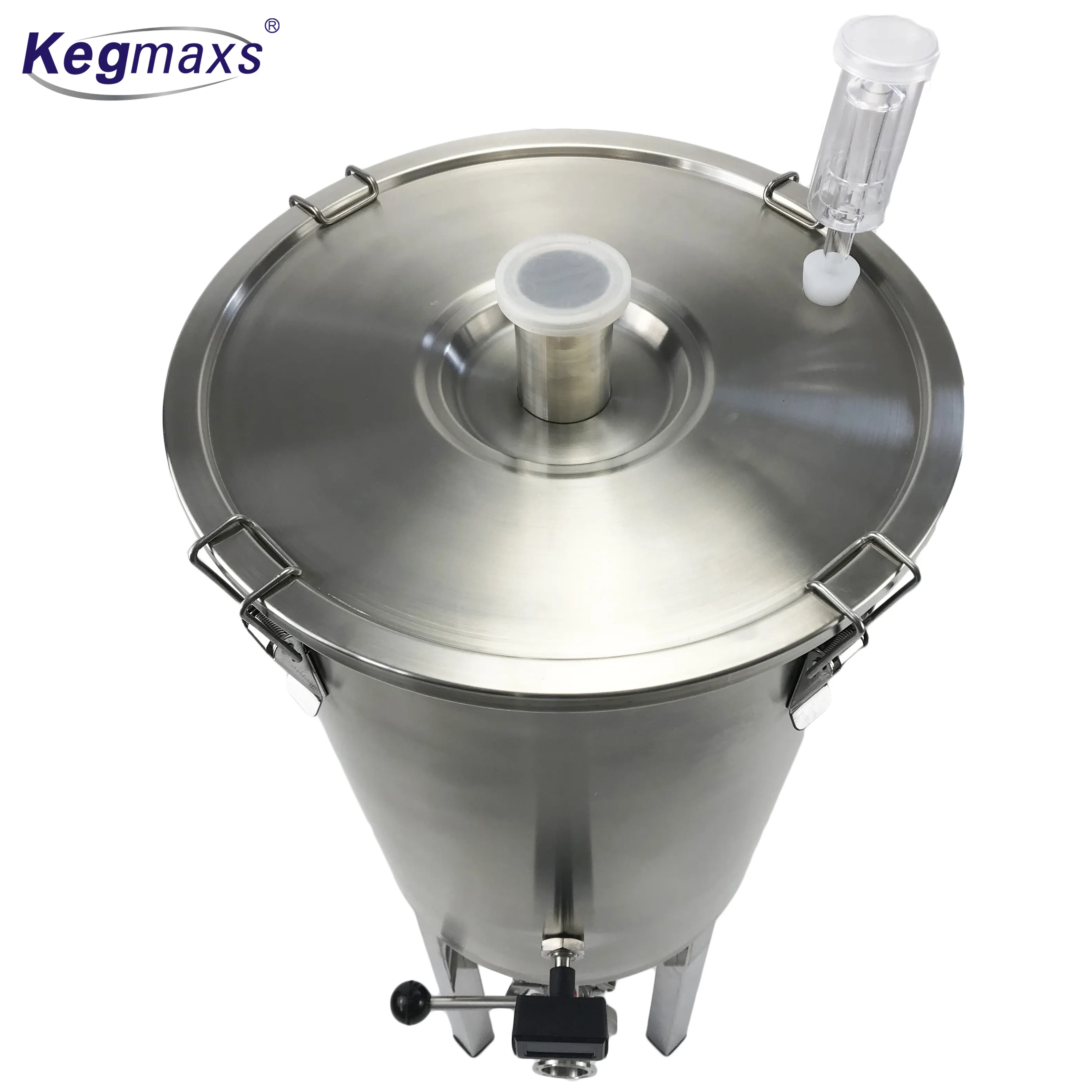 Kegmaxs 26.5L SS304自作ビール醸造所機器コニカル発酵槽タンクドリップトレイクリーニングケグモルトミルボールロックケグコーニー