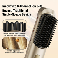 Brosse lissante sans fil portable mini, fer à lisser rechargeable USB pour usage domestique, peigne compact pour coiffure à domicile