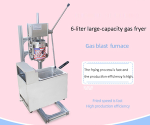 Nuevos productos, máquina <span class=keywords><strong>profesional</strong></span> para hacer churros de 5L, máquina automática para hacer churreras de alta calidad con freidora de aceite tipo Gas - Product Image 1