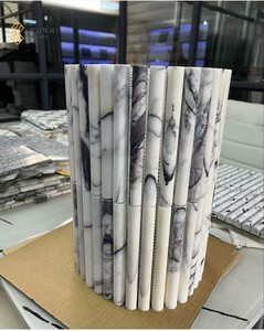 YUSHI moderno Natural piedra estriada personalizable Calacatta Viola mármol <span class=keywords><strong>Dolce</strong></span> taburete muebles para el hogar para sala de estar Hotel para Villa - Product Image 6