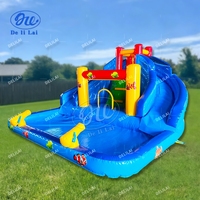 Piscine gonflable commerciale personnalisée pour fêtes en extérieur, série Océan, avec toboggan aquatique pour enfants, certifiée CE