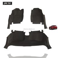 Tapis de voiture robustes en TPE moulés ergonomiquement, entièrement enveloppants, 3 pièces, hydrofuges pour JAC S2