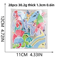 Patchs en tissu polyester personnalisables brodés sur le thème de la vie marine (Requin, Petit Poisson, Conque) pour la décoration de vêtements, Chine, Livraison en 7 jours