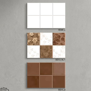 Carreaux muraux en céramique à motif de branche d'arbre vert naturel 300x450mm, en porcelaine numérique brillante, pour hall, imperméables et résistants à l'usure - Product Image 4