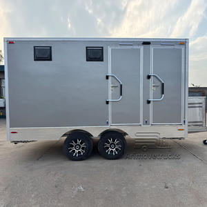 Сертифицированный в Китае VIP-мобильный роскошный 20-футовый контейнерный современный уличный туалет на 4 места, передвижной туалетный прицеп для продажи - Product Image 3