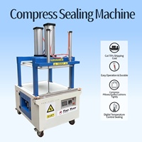 Machine de compression et de scellage industrielle pour oreillers, compatible avec les lignes de remplissage d'oreillers, machine de compression et d'emballage sous vide pour couettes, couvertures et jouets en peluche