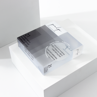 Boîte cadeau en PET gris transparent fabriquée en usine, boîte d'emballage en plastique pour articles ménagers