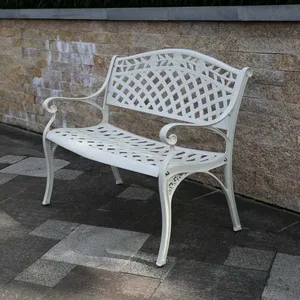 Chaise <span class=keywords><strong>de</strong></span> parc d'extérieur blanche en <span class=keywords><strong>aluminium</strong></span> moulé, meuble <span class=keywords><strong>de</strong></span> loisirs, d'extérieur, <span class=keywords><strong>de</strong></span> paysage <span class=keywords><strong>de</strong></span> forêt, chaise <span class=keywords><strong>de</strong></span> salle à manger, <span class=keywords><strong>banc</strong></span> <span class=keywords><strong>de</strong></span> parc - Product Image 1