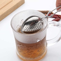 1 filtre à thé en acier inoxydable avec poignée, boule filtrante à thé en vrac, infuseur à thé à poignée, boule à épices pour fondue, dropshipping