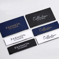 Prix usine privé tissé damassé Satin marque étiquettes Logo personnalisé étiquette étiquette personnaliser Vetement étiquette tissée pour vêtements imprimer