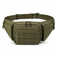 Sac banane tactique multifonctionnel imperméable et antivol pour extérieur, pochette MOLLE EDC, sac banane en polyester pour hommes et femmes