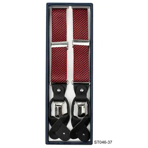 Chinese Supplier Logo Design Y Shape Designer Custom Fashion Braces Nonskid Leather Suspenders for Party Wedding