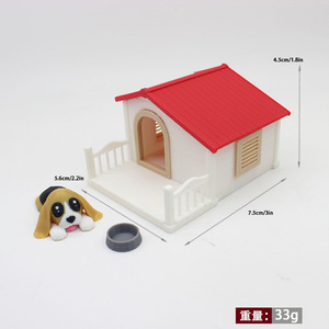 1:12 Puppenhaus-Zubehör Mini-Hundefutternapf Miniatur-Hundehütte Haustierbedarf Wohnungseinrichtung Miniaturmodell - Product Image 6