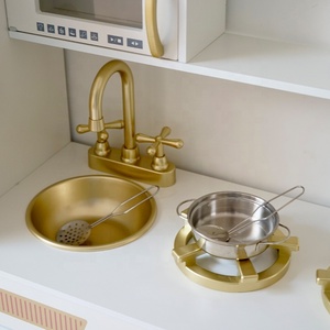 Juguete Educativo de Cocina de Imitación Montessori, Refrigerador de Juguete, Cocina de Juguete con Luz, Cocina de Madera para Jugar <span class=keywords><strong>a</strong></span> <span class=keywords><strong>Cocinar</strong></span> - Product Image 4