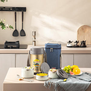 Fiambrera térmica aislada de acero inoxidable al vacío de alta calidad - Product Image 1