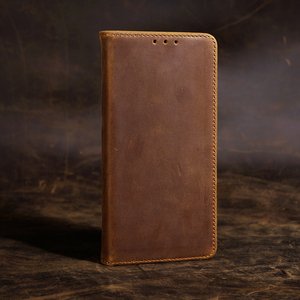 Funda Tipo Libro de Cuero Genuino Vintage con Ranuras para Tarjetas, a Prueba de Golpes, Magnética, para Samsung S26 S25 Ultra S24 S23 FE S22 <span class=keywords><strong>S21</strong></span> Plus - Product Image 1