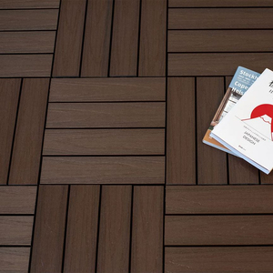 Nhanh chóng Snap Dễ dàng bấm vào Composite gạch lát sàn ngoài trời sàn gạch vườn decking gạch Gỗ nhựa composite gỗ 3D hạt - Product Image 2