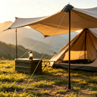 Poteau télescopique en fibre de carbone ASEK pour tente de camping