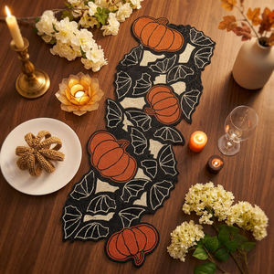 Alfombrillas de Lujo Hechas a Mano, Ecológicas, Duraderas, Ajustables, Ligeras, de Poliéster y Algodón, con Diseño Bohemio de Calabaza de Forma Irregular - Product Image 1
