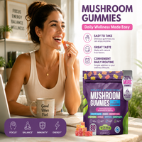 80 Gummies aux Champignons et Ashwagandha – Formule Multi-Champignons pour la Concentration, la Clarté, l'Énergie et la Santé Immunitaire – Dropshipping