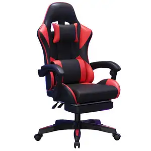 RGB LED Gamer sedie a buon mercato Sillas Game Pc Compter gioco ergonomico massaggio sedie da gioco con poggiapiedi