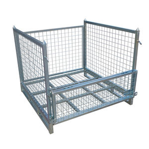 Gabbia di stoccaggio per magazzino, struttura di trasporto, gabbia metallica impilabile - Product Image 4