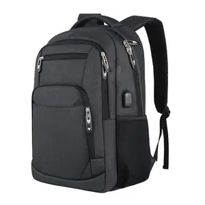 Mochila antirrobo para portátil, bolsa de viaje impermeable, USB 15,6, mochila escolar para ordenador, funda para portátil de negocios