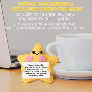 Crochet jaune étoile poupée amitié cadeau confort soutien décor longue Distance <span class=keywords><strong>relation</strong></span> s'éloigner cadeaux pour femme ami - Product Image 3