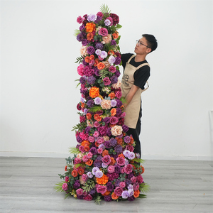 DKB Cheap Wholesale Purple Silk <b>Hydrangeas</b> Roses <b>Artificial</b> Flower Runner Wedding and Table Decorations - Product Image 1