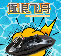 Bateau tamponneur gonflable en PVC et fibre de verre en forme de voiture, voiture tamponneuse électrique aquatique, véhicule tamponneur aquatique pour enfants, parc aquatique