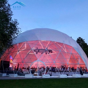 Oferta Especial: Carpa Domo Geodésica Grande de 15M 20M para Campamento, Eventos de Lujo al Aire Libre, Fiestas y Bodas, con Plataforma de Madera, para 100 a 500 Personas - Product Image 1