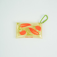 Mini pochette transparente en PVC avec bouton-pression, étui de rangement transparent pour écouteurs, porte-clés coloré, porte-monnaie, pendentif mousqueton, cadeau