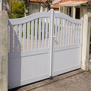 Pagar plastik vinil putih 6x6 kaki, pagar dinding rumah, Panel pagar kolam, Panel privasi PVC plastik vinil